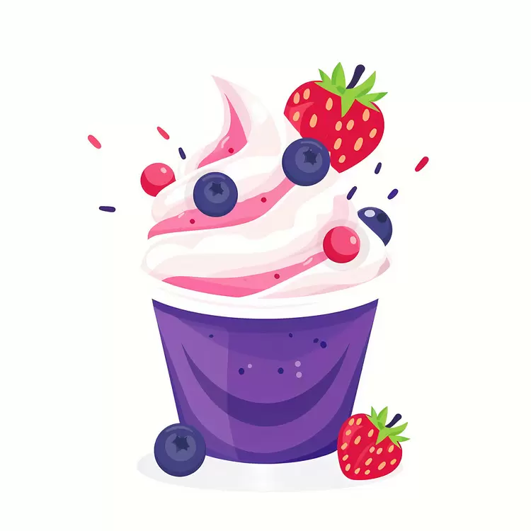 Vibrant Fruity Ice Cream Delight