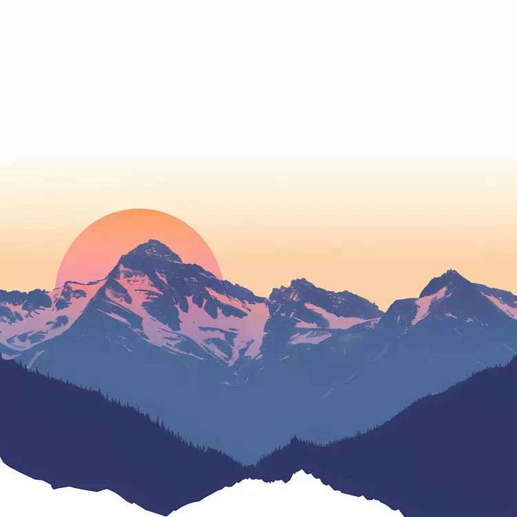 Beautiful Mountain Sunset with Vibrant Colors