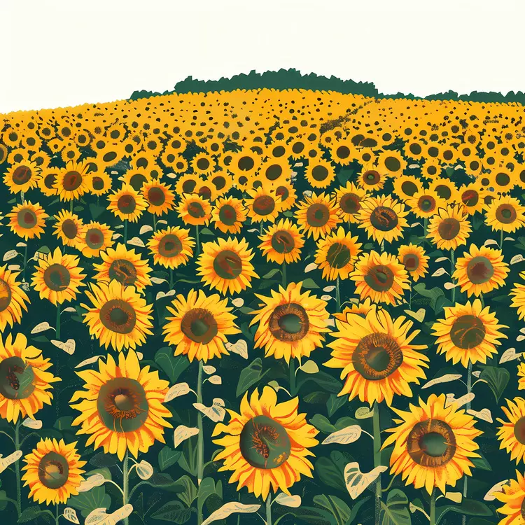 Bountiful Sunflower Field with Bright Blooms