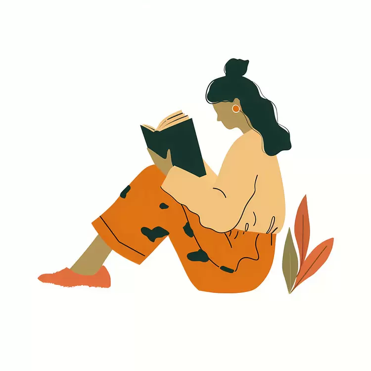 Girl Reading in a Cozy Chair