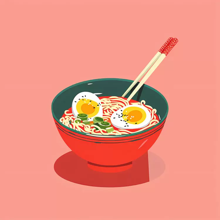 Delightful Ramen Bowl with Egg and Noodles
