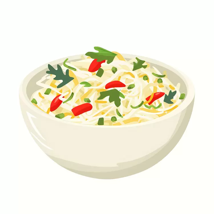 Bowl of fresh coleslaw