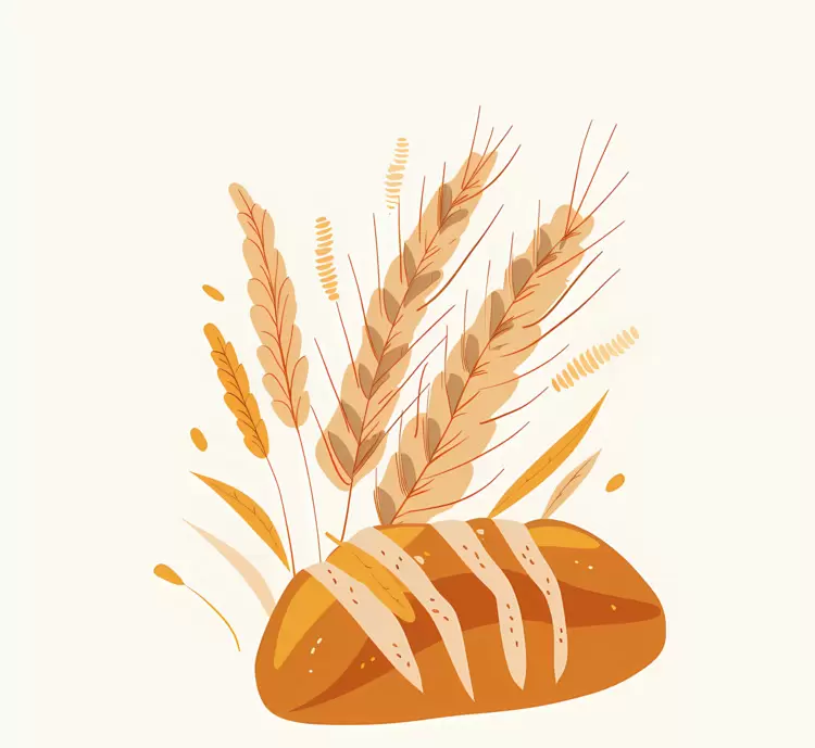 Freshly Baked Bread with Wheat