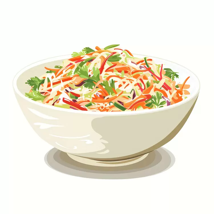 Bowl of fresh coleslaw