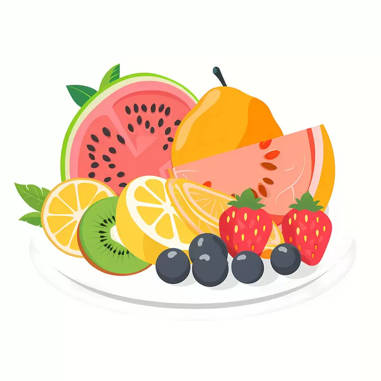 Plate of Tropical Fruits