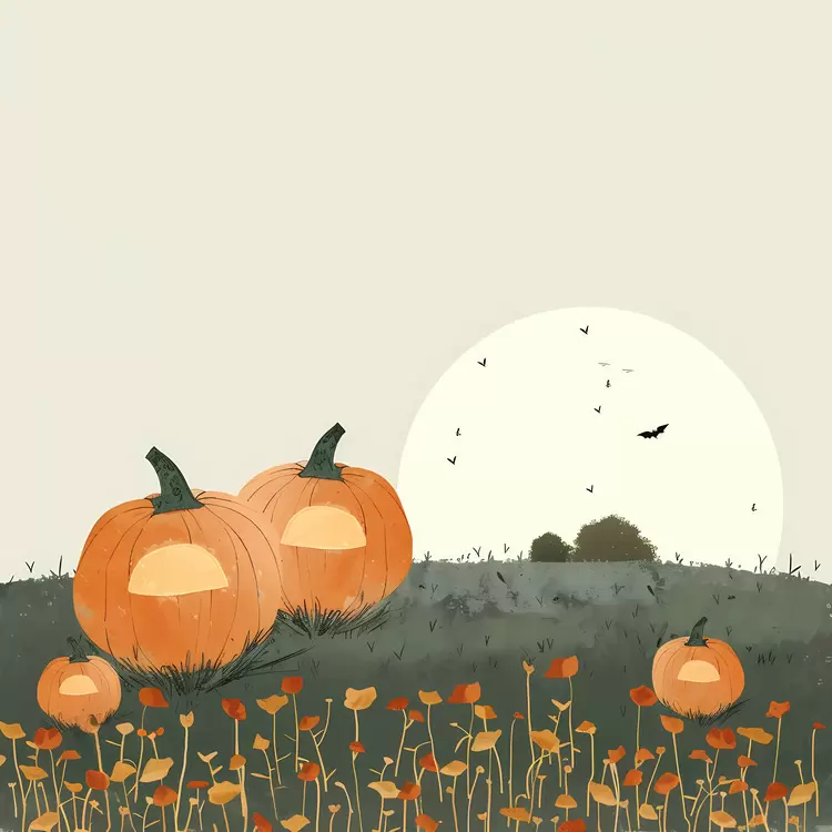 Serene Pumpkin Scene at Dusk