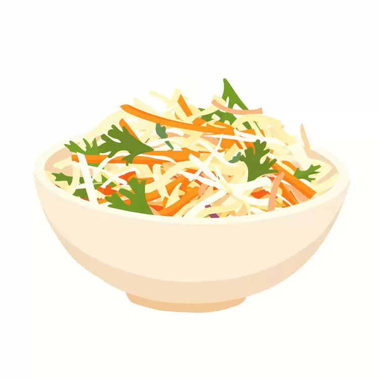 Bowl of fresh coleslaw