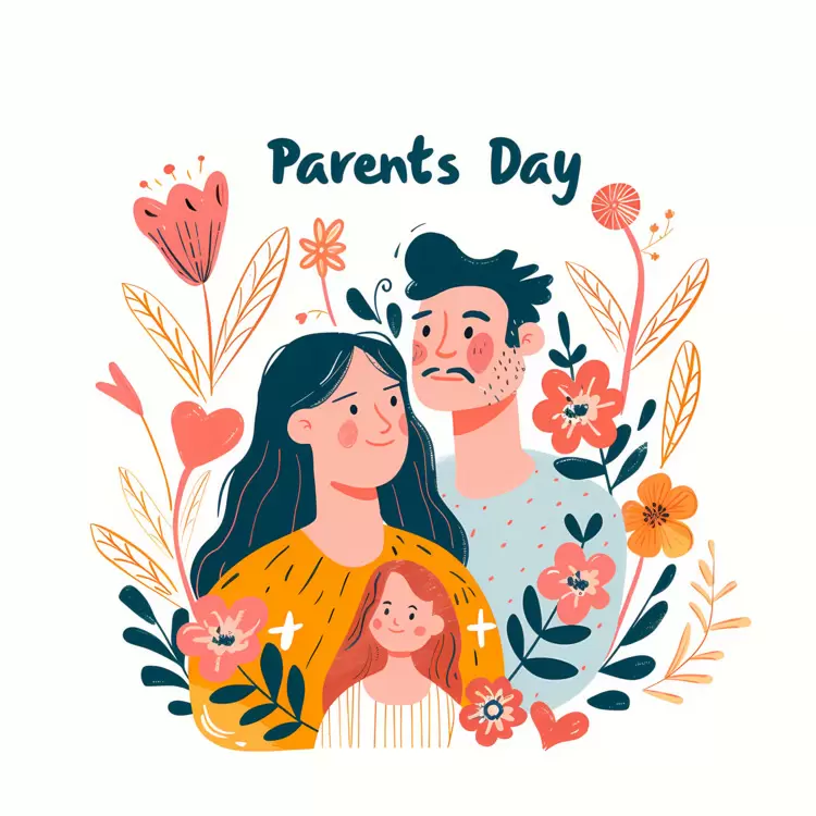 Parents Day Family Illustration