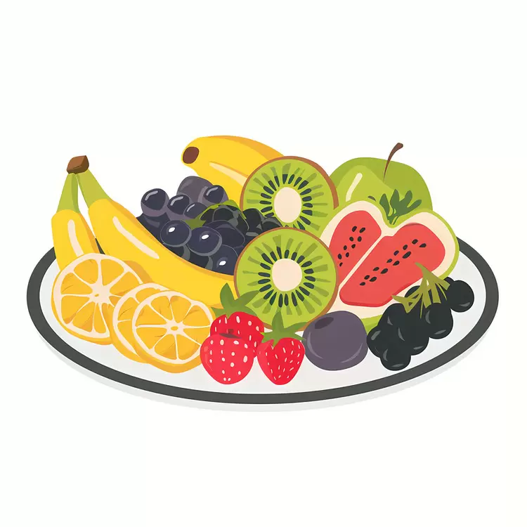Plate of Mixed Fruits