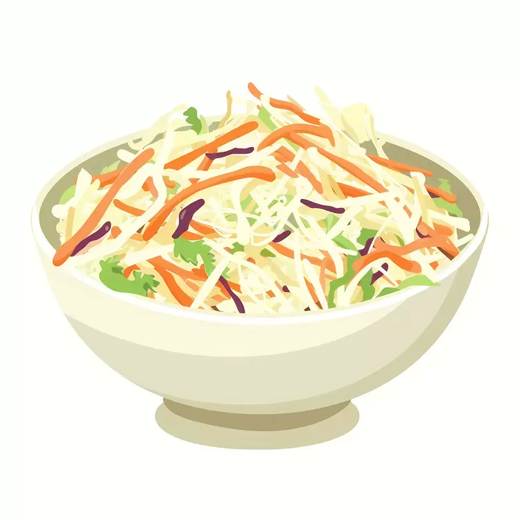 Bowl of fresh coleslaw