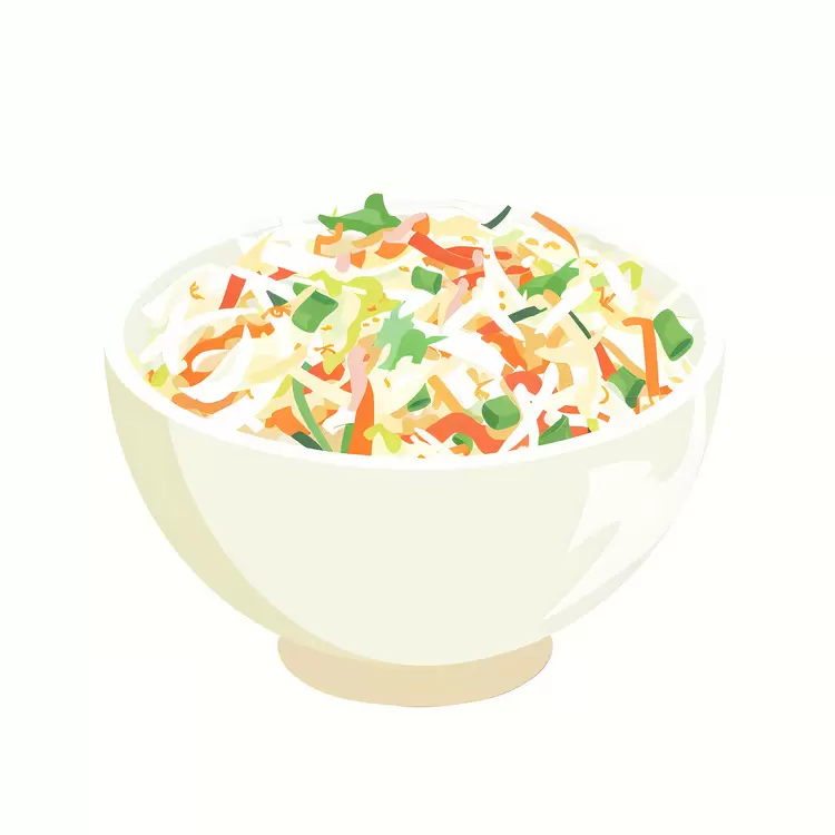 Bowl of fresh coleslaw