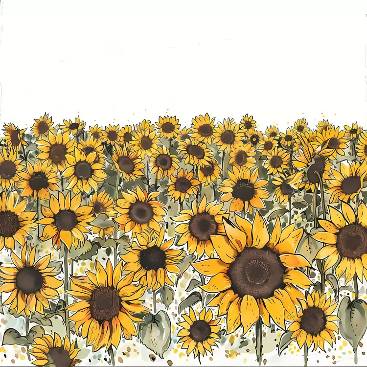 Vibrant Sunflower Field in Full Bloom
