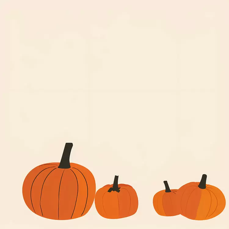 Minimalist Pumpkin Field