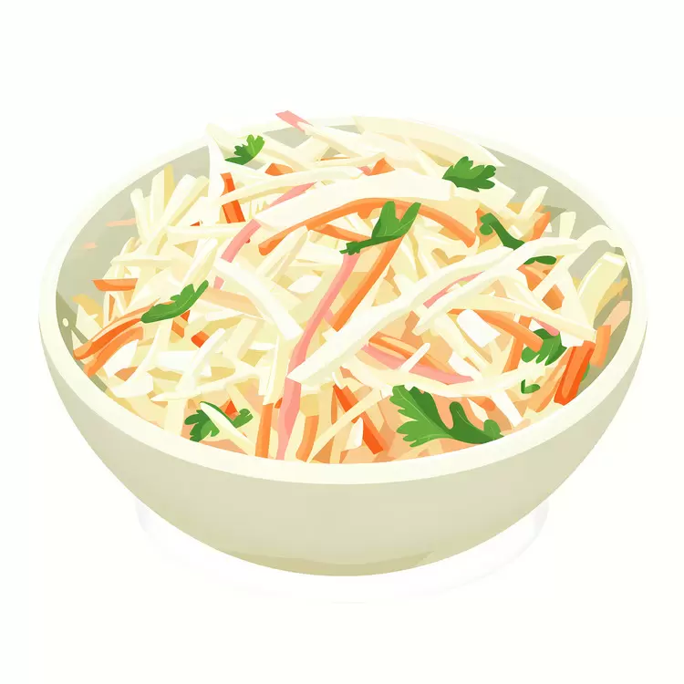 Bowl of fresh coleslaw