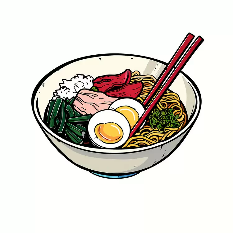 Flavorful Ramen Bowl with Egg and Noodles