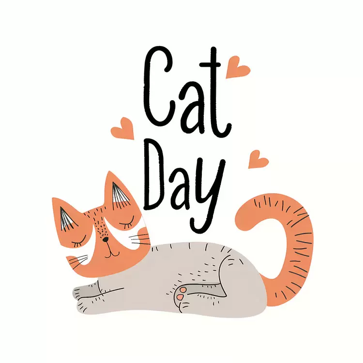 Cute Cat Illustration for Cat Day