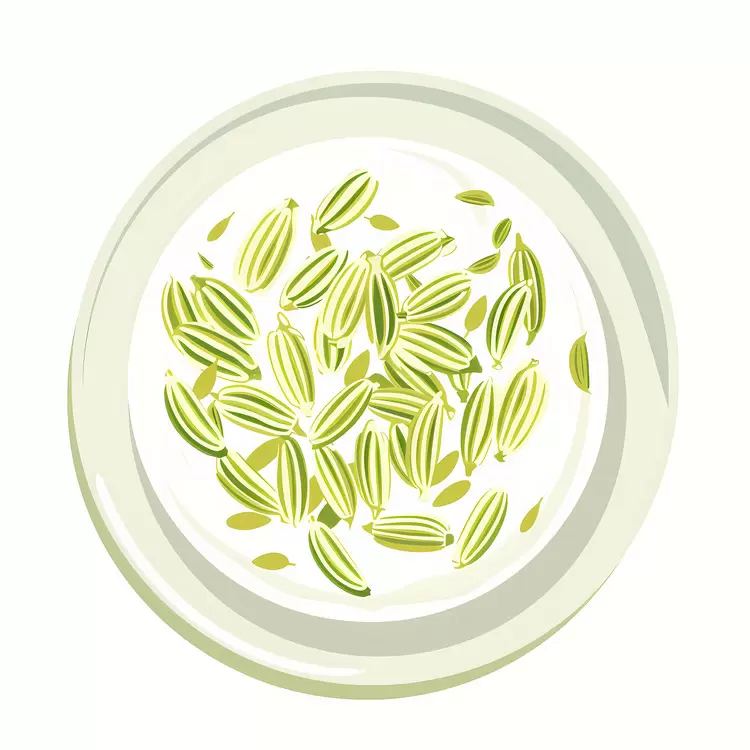 Fennel Seeds on Plate