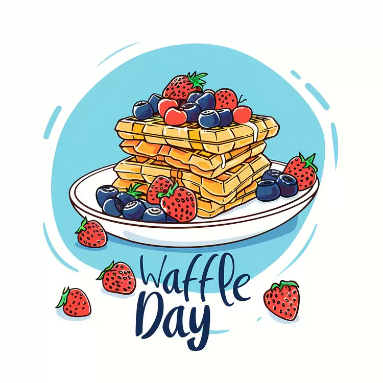 Waffle Day with Mixed Berries