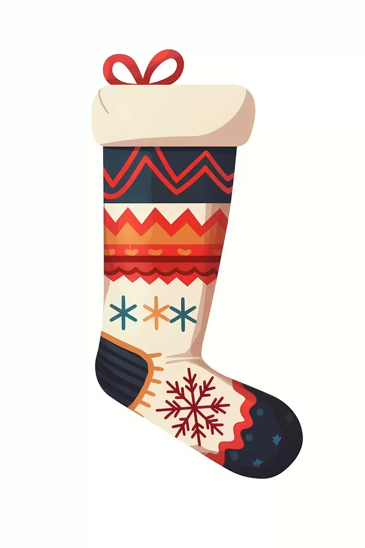 Vibrant Christmas Stocking with Fun Patterns