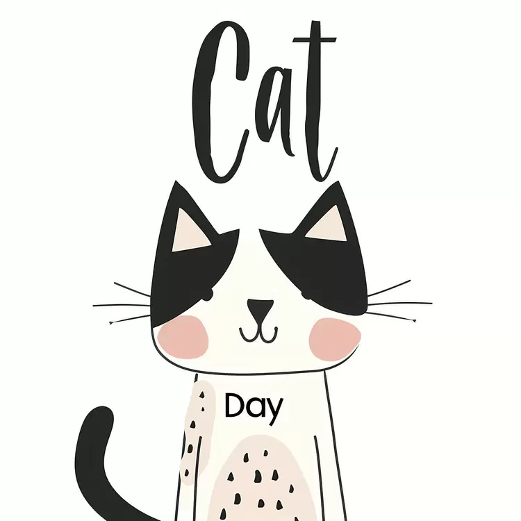 Adorable Spotted Cat Design for Cat Day