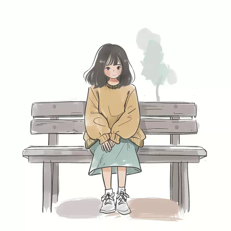 Thoughtful Girl in a Cozy Sweater