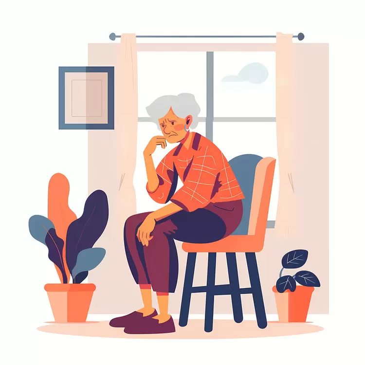 Thoughtful Elderly Person