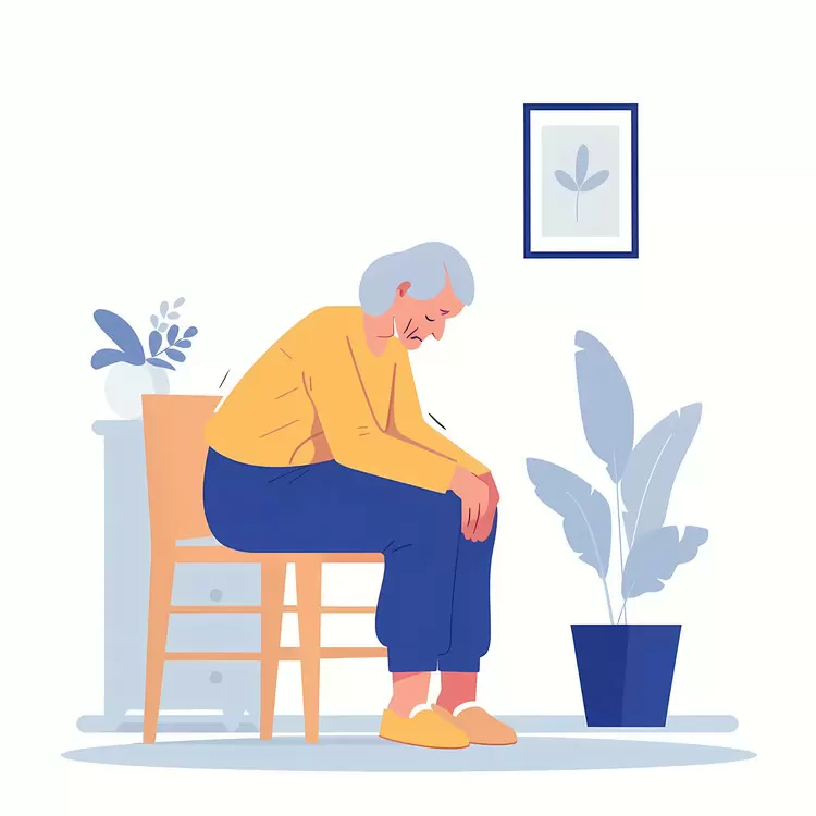 Elderly Person in Contemplation