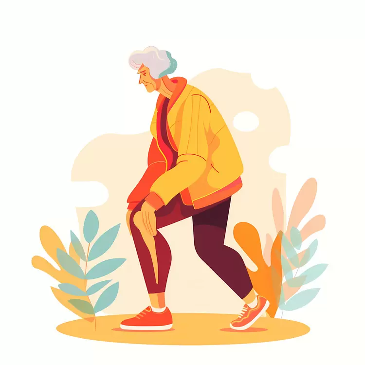 Elderly Woman in a Yellow Jacket