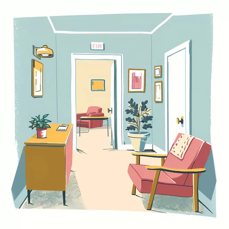 Cozy Waiting Area with Plants