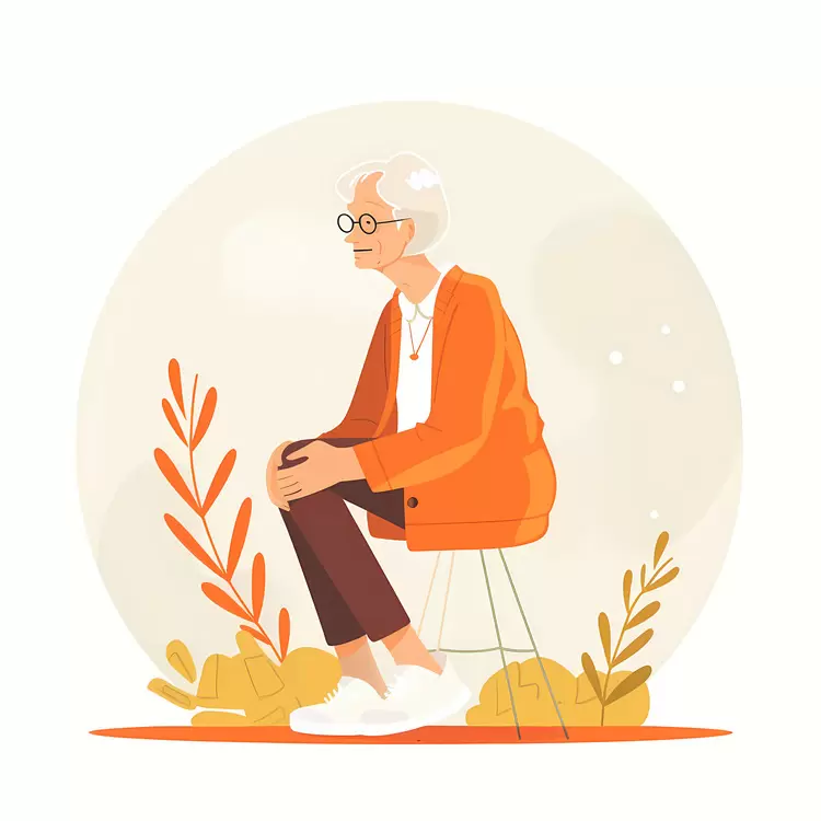 Introspective Elderly Person