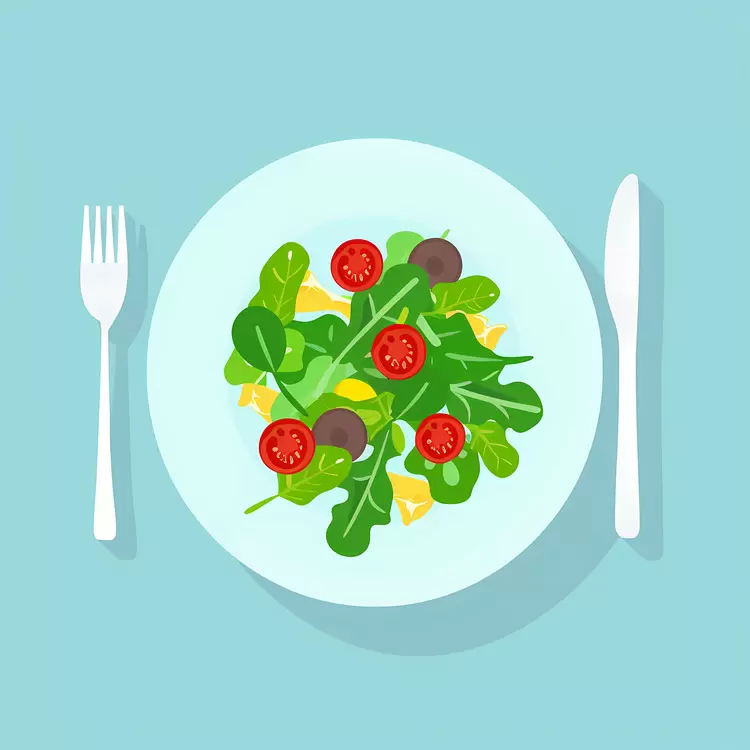 Simple Green Salad with Tomatoes