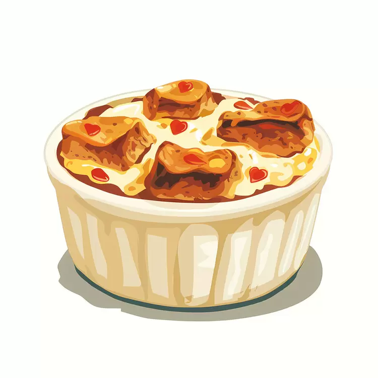 Warm Bread Pudding Dessert