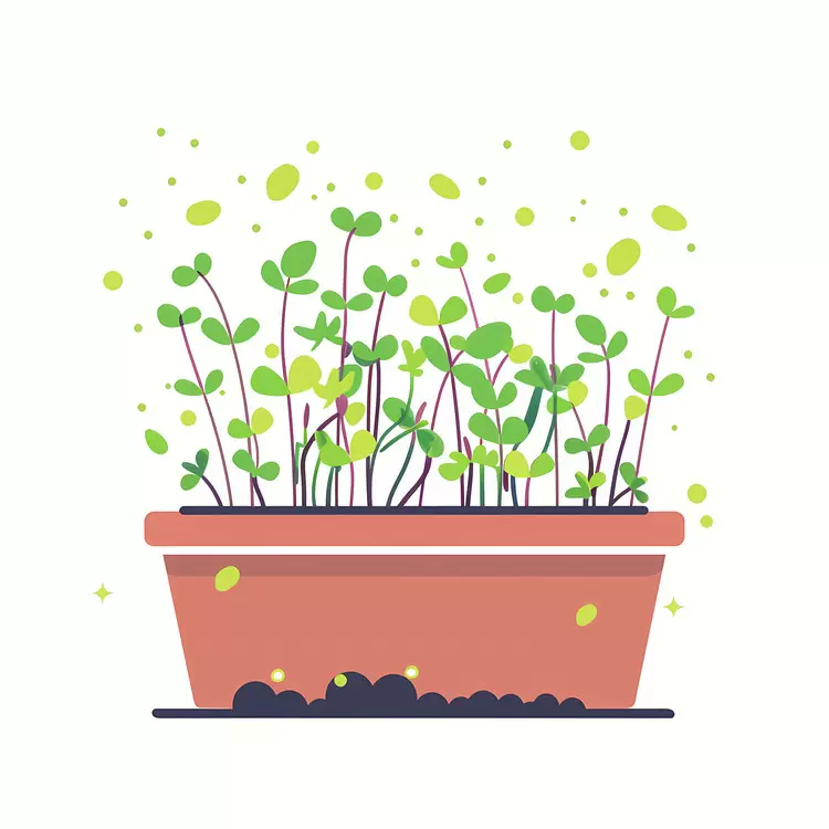 Lively Green Plant in a Brown Container