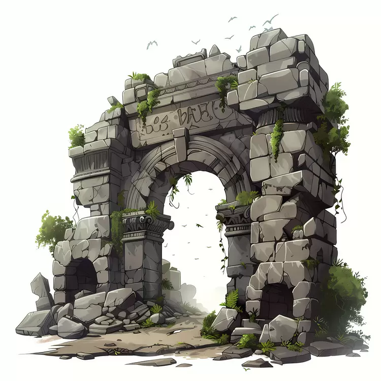 Weathered Ancient Stone Ruins