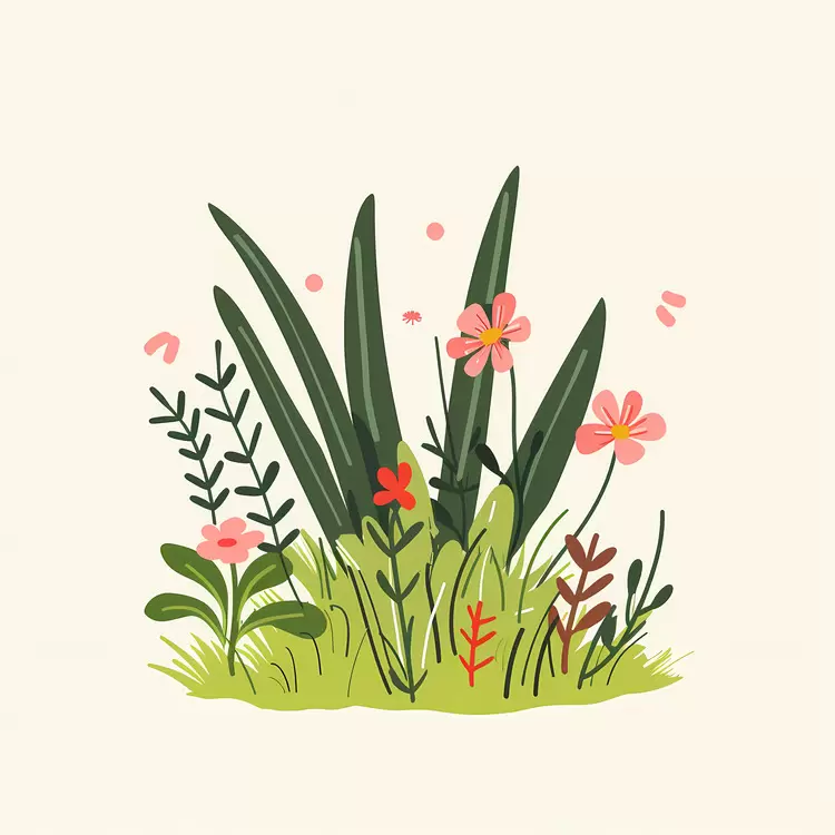 Flowering Grass Illustration