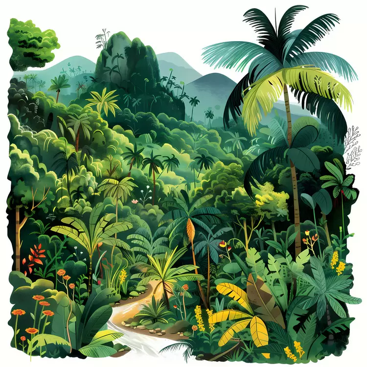 Lush Green Jungle Landscape