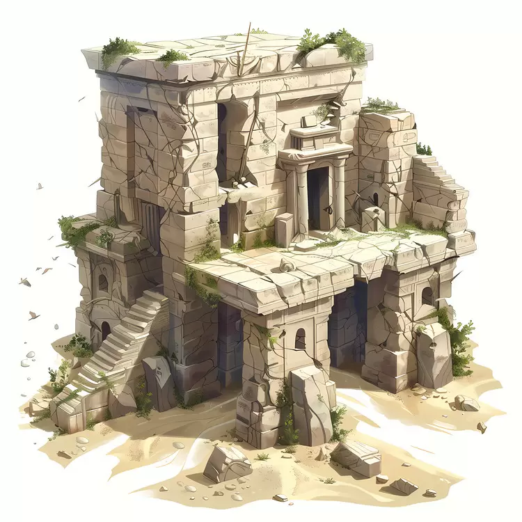 Deserted Ancient Temple Ruins