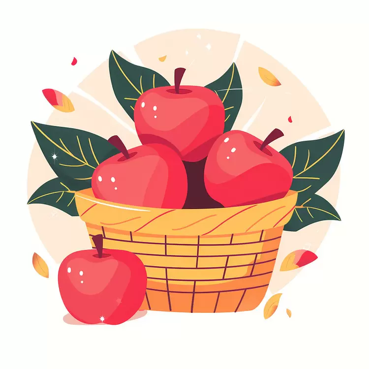 Basket of Red Apples