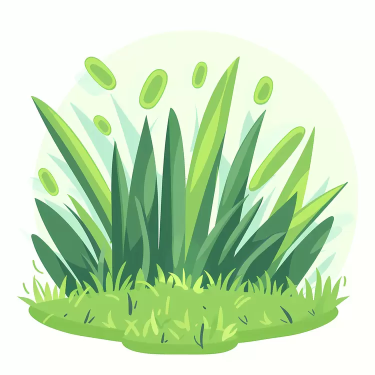 Fresh Light Green Grass Illustration