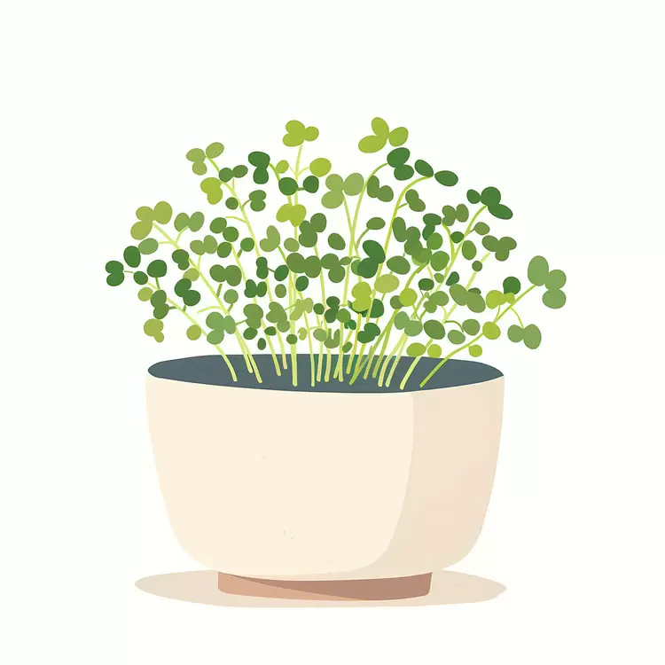 Charming Green Plant in a Cream Pot