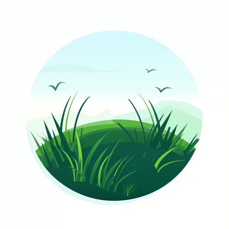 Serene Grassland Under Blue Sky