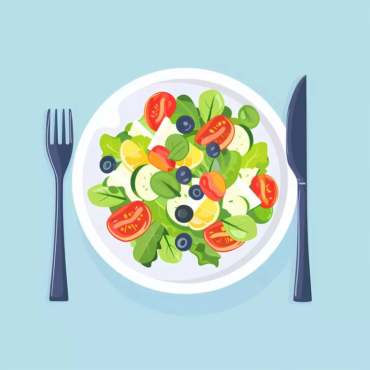 Healthy Salad with Blueberries