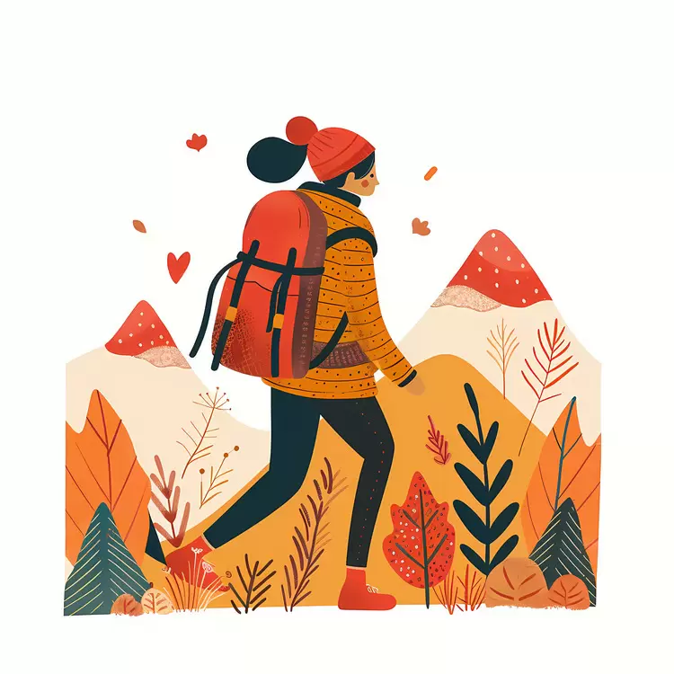 Hiker exploring mountain trails