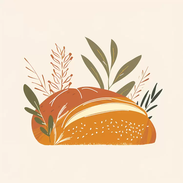 Cute Bread with Greenery