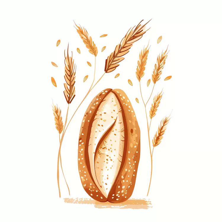 Split Bread with Wheat