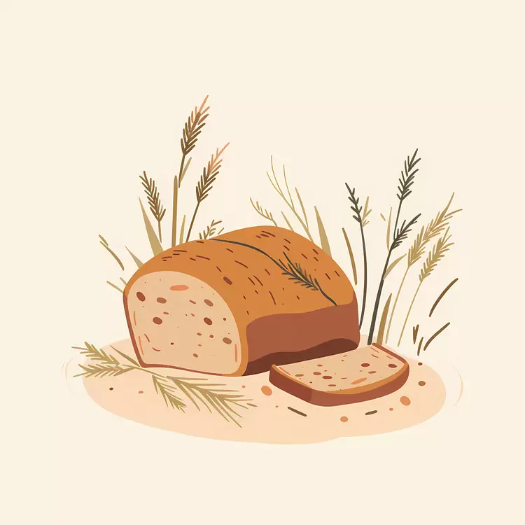 Sliced Bread with Wheat