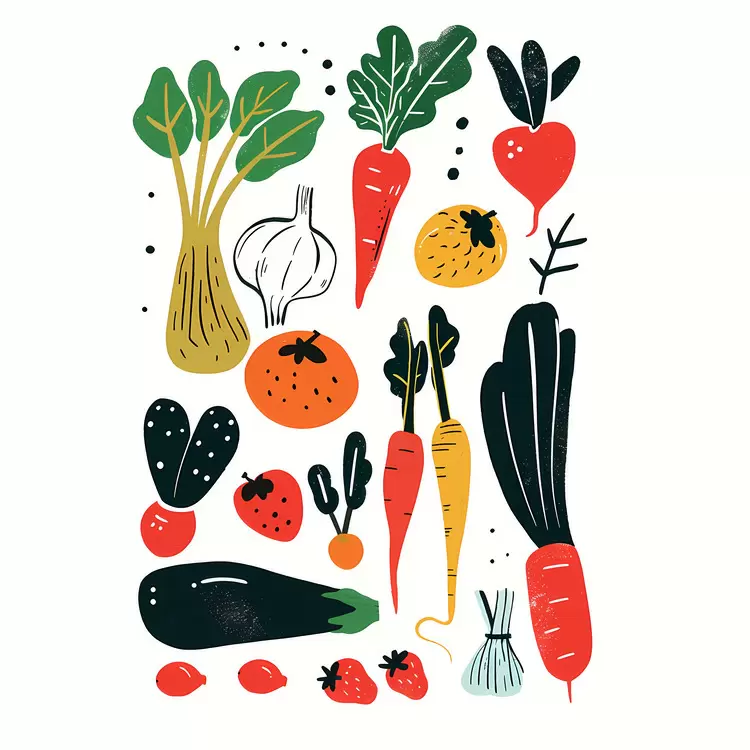 Colorful Garden Vegetables