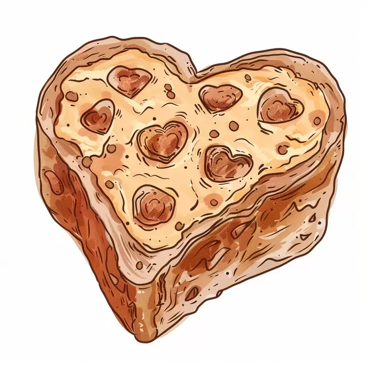 Heart-Shaped Cake with Cream