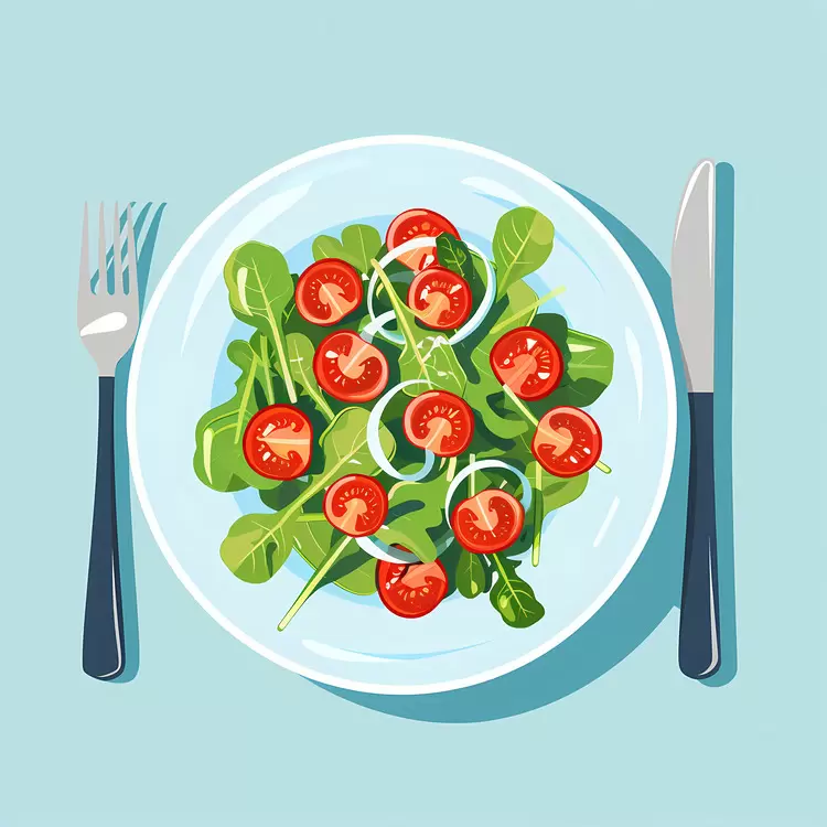 Fresh Green Salad with Tomatoes