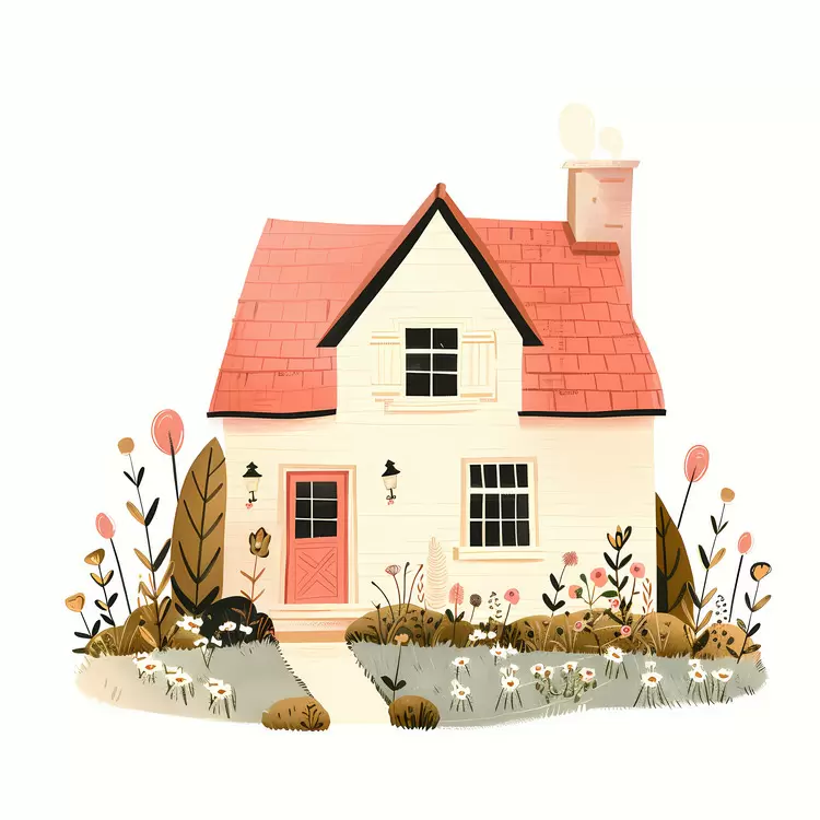 Charming house with pink roof